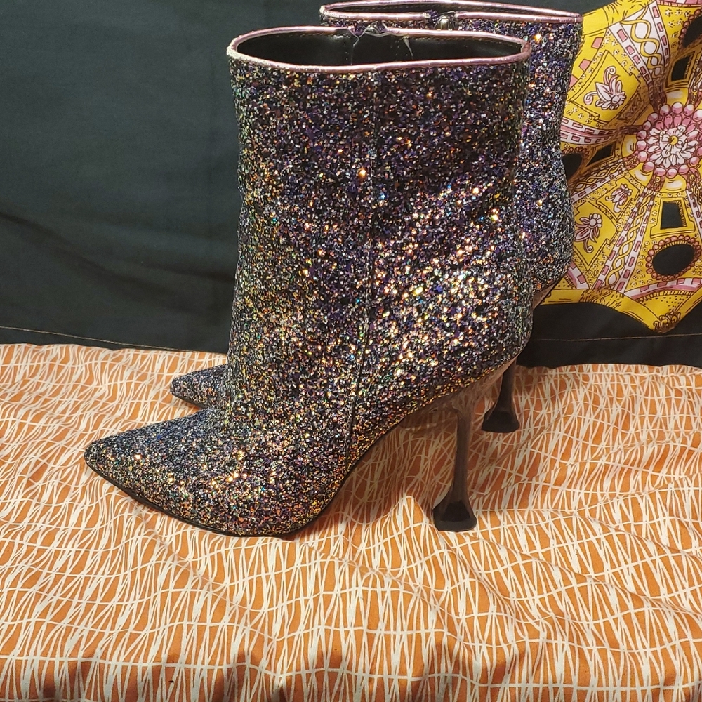 Marc Fisher Glitter Ankle Boots
